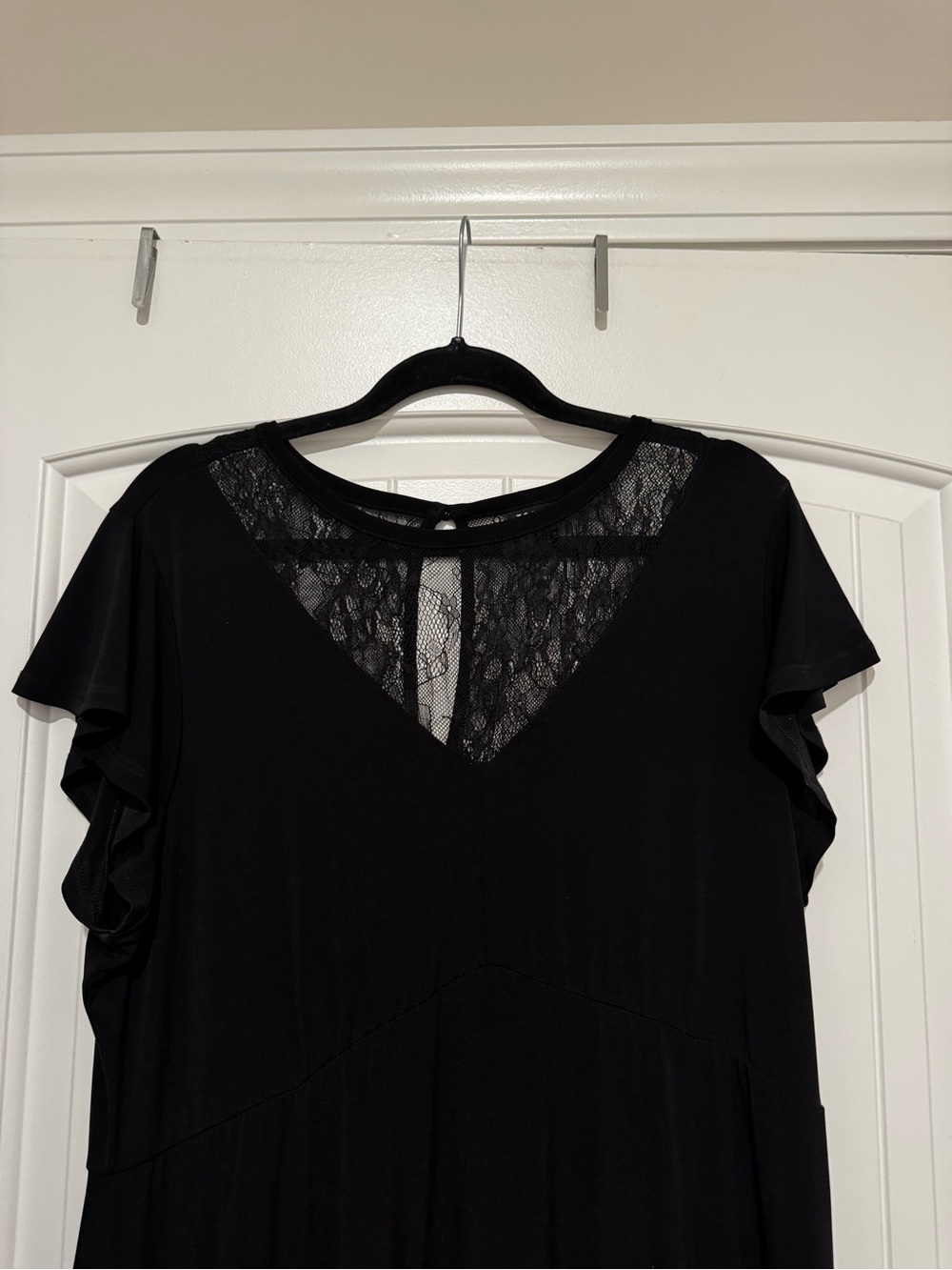 Torrid asymmetrical Black dress with lace